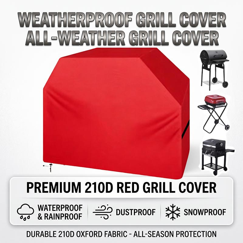 Outdoor Camping Trolley - Housse de barbecue 210D, anti-poussière, imperméable,