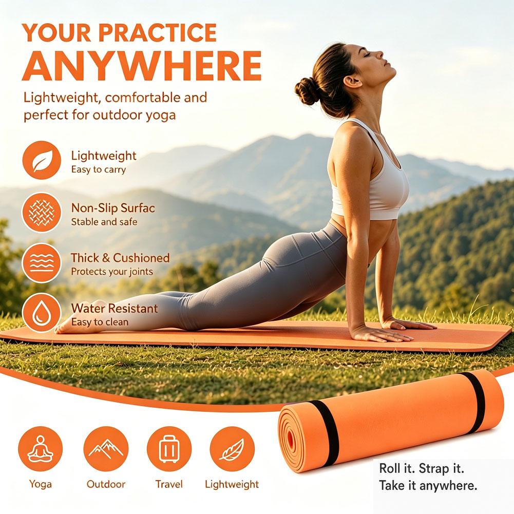 Tapis de yoga antidérapant en  - Outdoor Camping Rugs avis et prix
