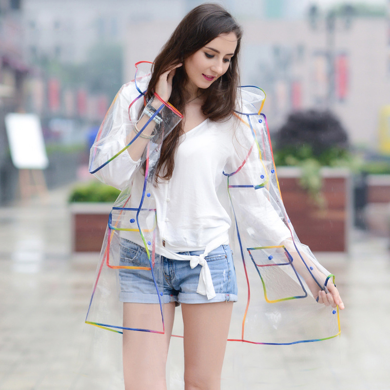 Bordure arc-en-ciel colorée im - Camping Rain Poncho avis et prix
