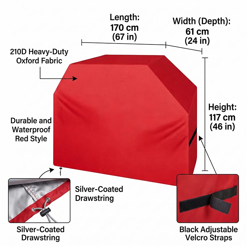 Housse de barbecue 210D, anti- - Outdoor Camping Trolley avis et prix