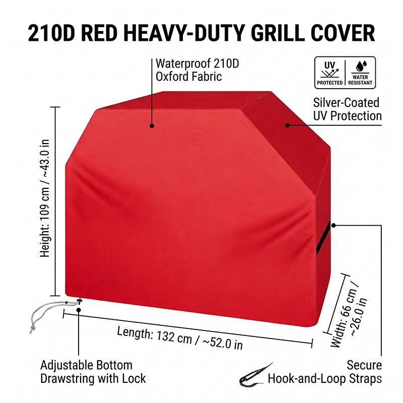 Housse de barbecue 210D, anti- - Outdoor Camping Trolley avis et prix