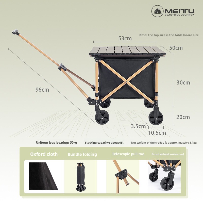 Chariot pliable d'extérieur, c - Outdoor Camping Trolley avis et prix