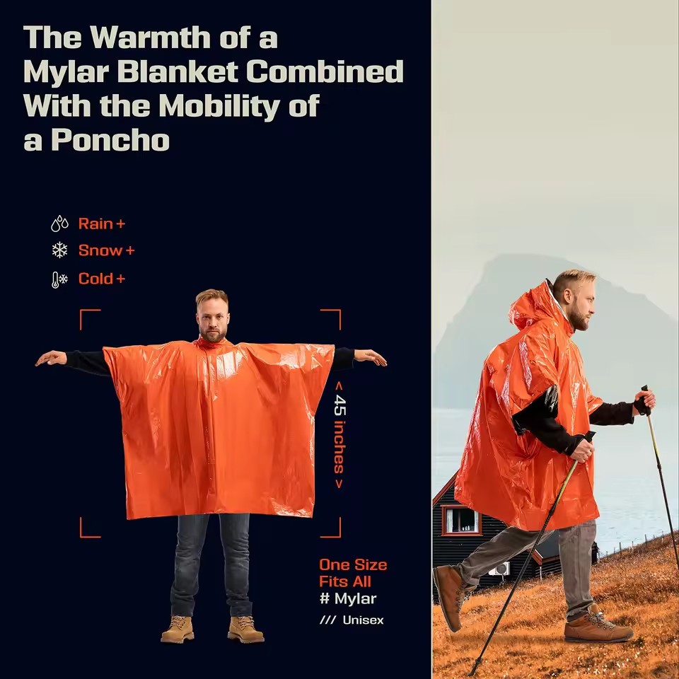 1 pièce/2 pièces : poncho de p - Camping Rain Poncho avis et prix