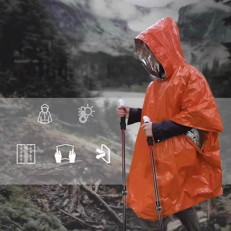 Poncho de pluie d'urgence à ca - Camping Rain Poncho avis et prix